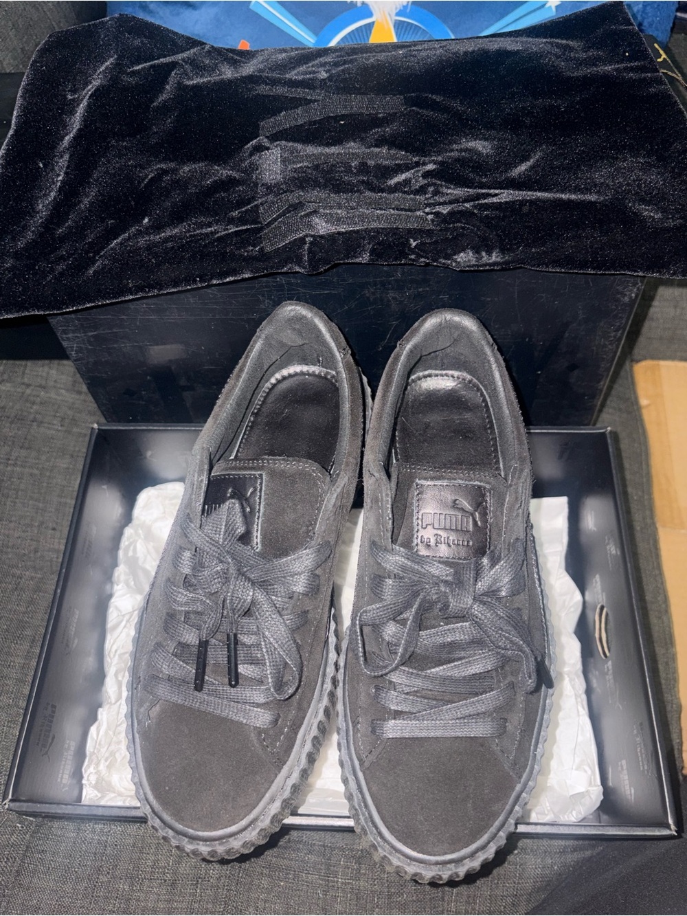 Suede creepers satin Rihanna